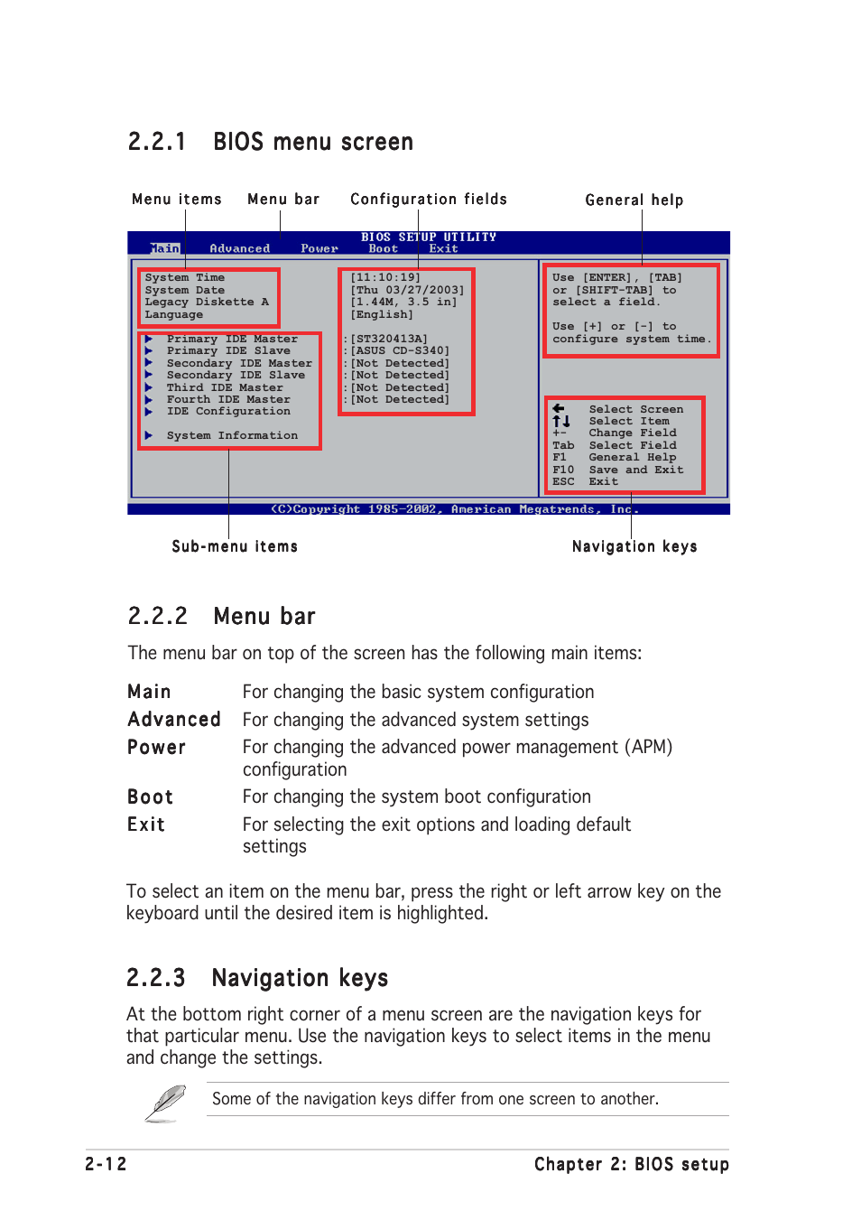 2 menu bar menu bar menu bar menu bar menu bar | Asus P5GPL User Manual | Page 58 / 92