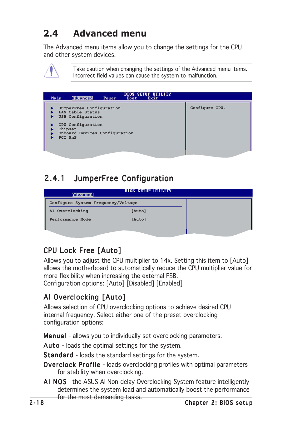 4 advanced menu | Asus P5GPL User Manual | Page 64 / 92