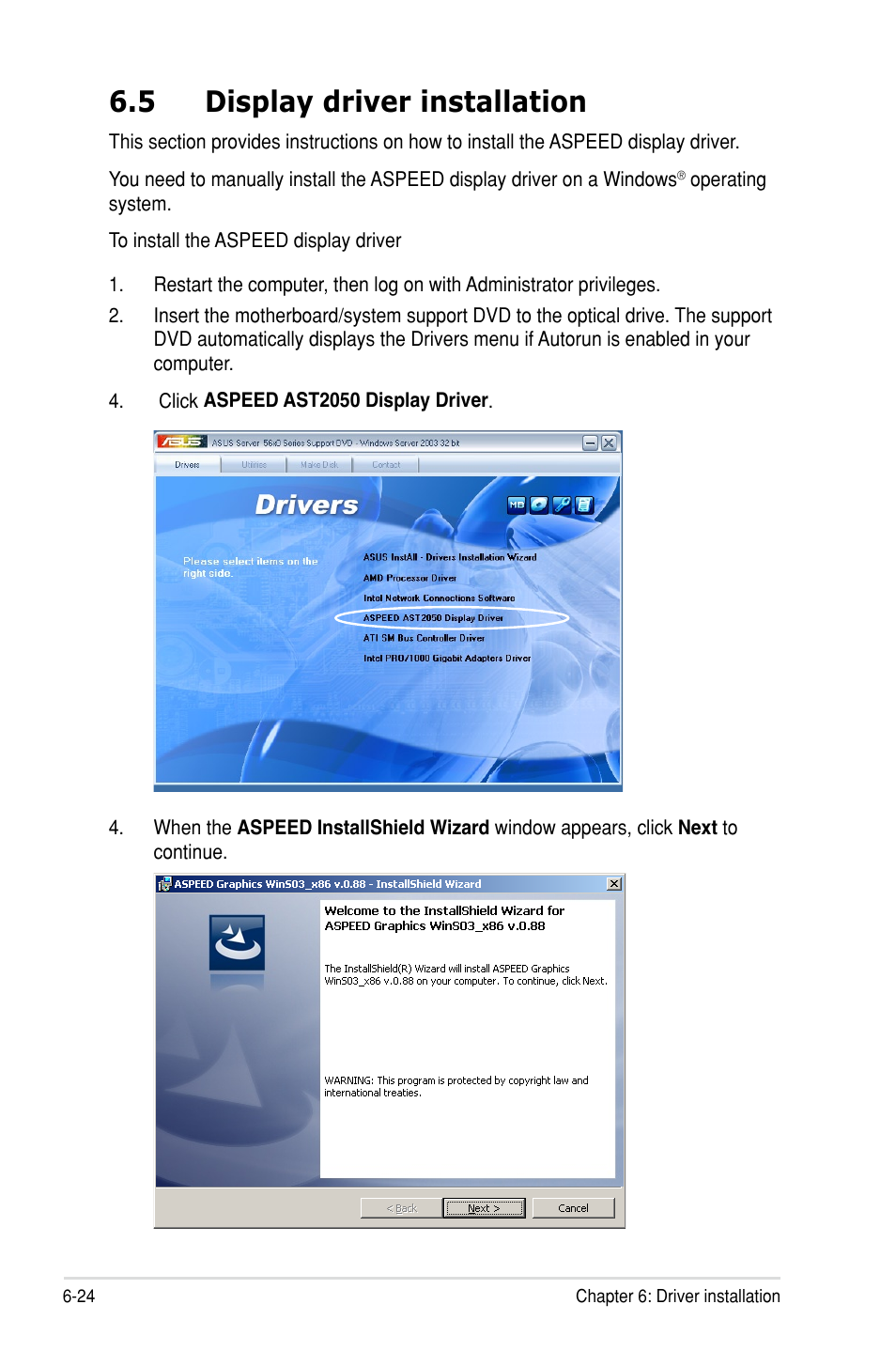 5 display driver installation | Asus KCMR-D12 User Manual | Page 136 / 144