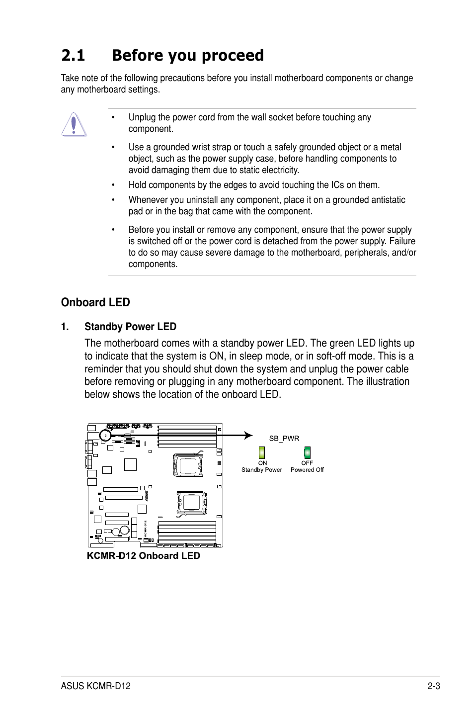1 before you proceed | Asus KCMR-D12 User Manual | Page 21 / 144