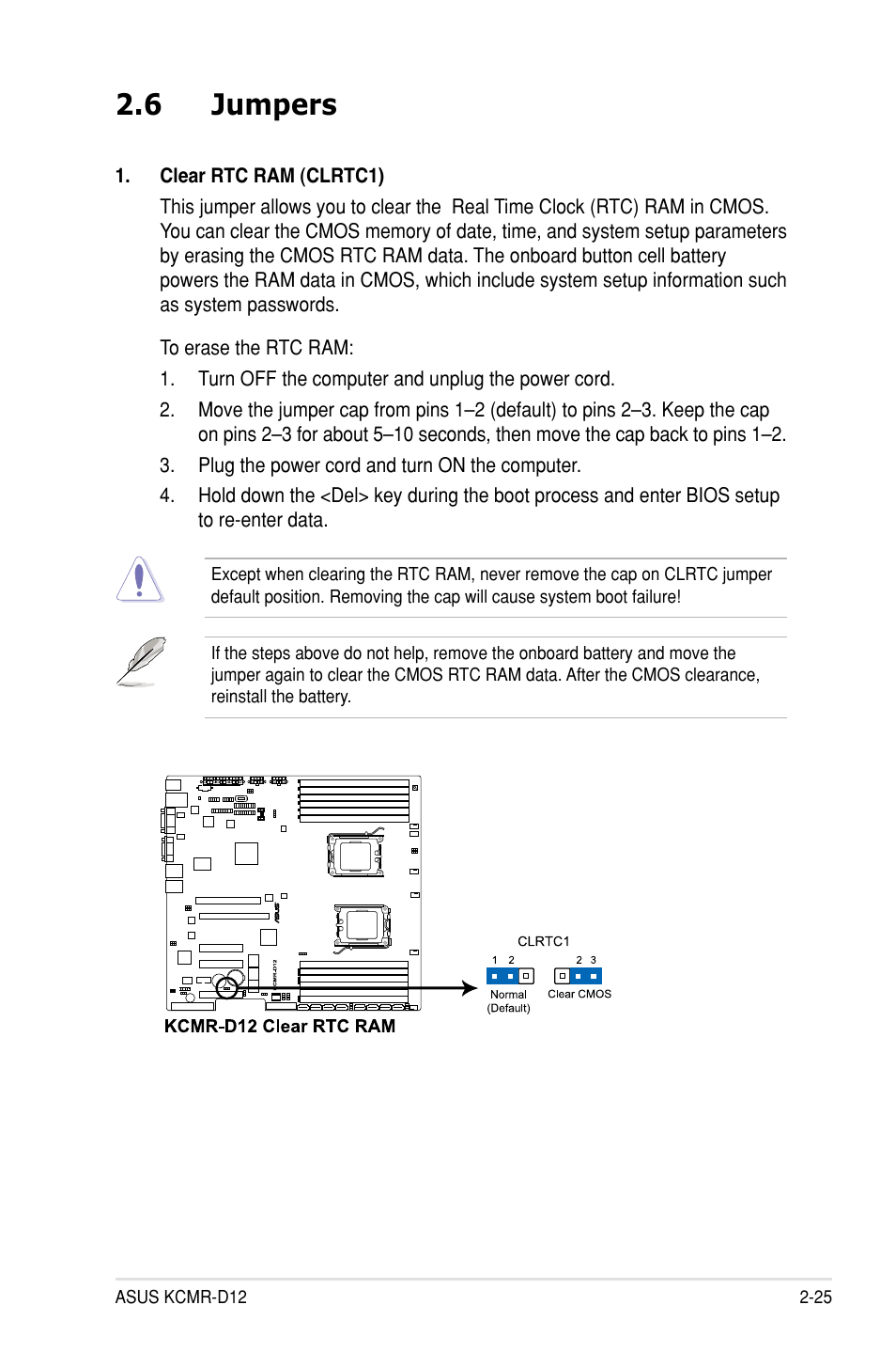 6 jumpers | Asus KCMR-D12 User Manual | Page 43 / 144