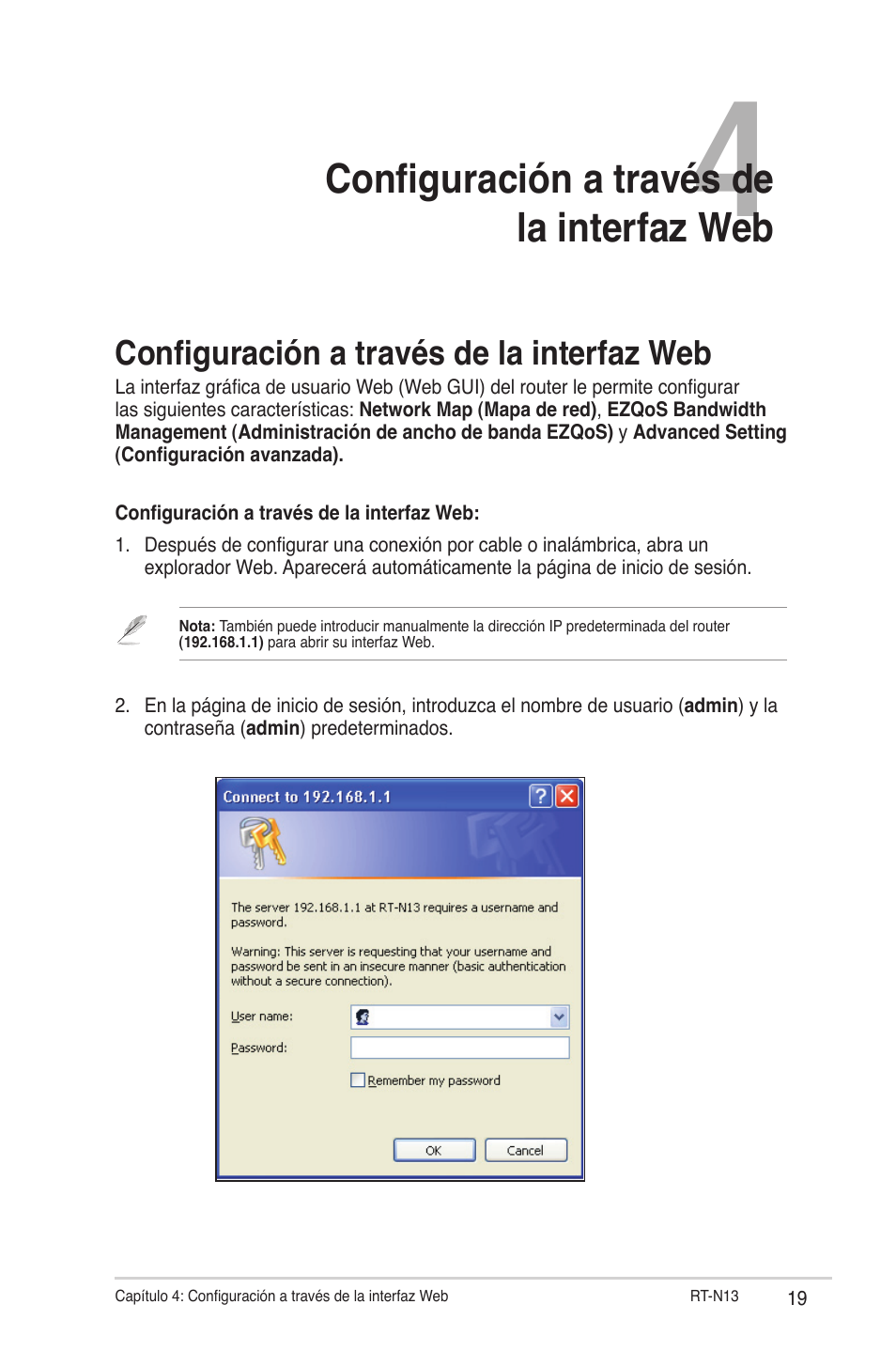 Configuración a través de la interfaz web | Asus RT-N13 User Manual | Page 19 / 46