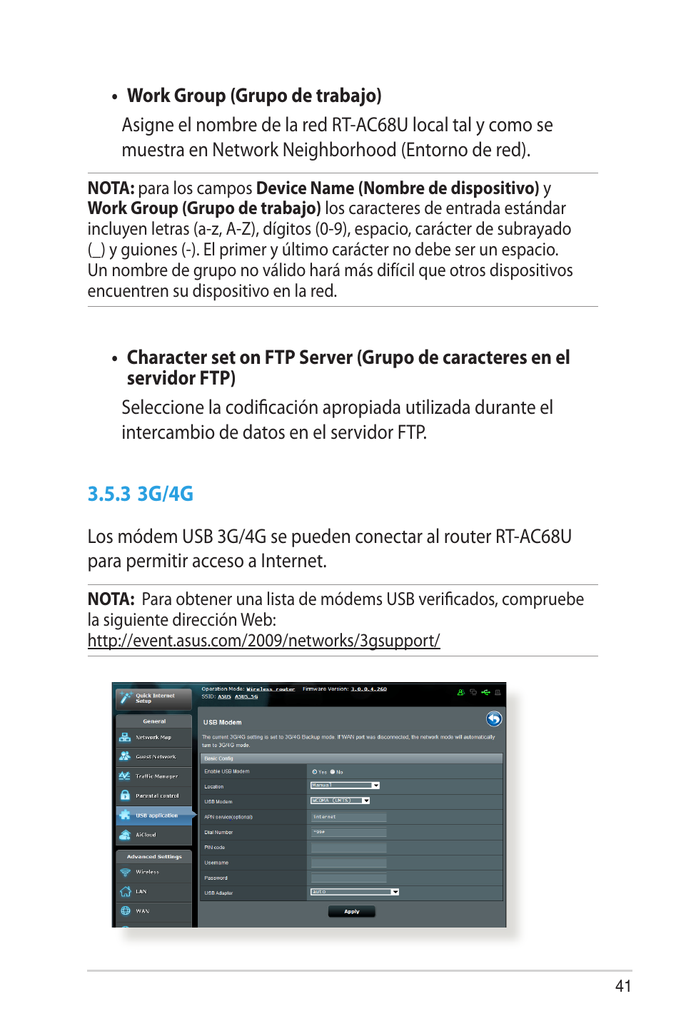 3 3g/4g | Asus RT-AC68U User Manual | Page 41 / 128