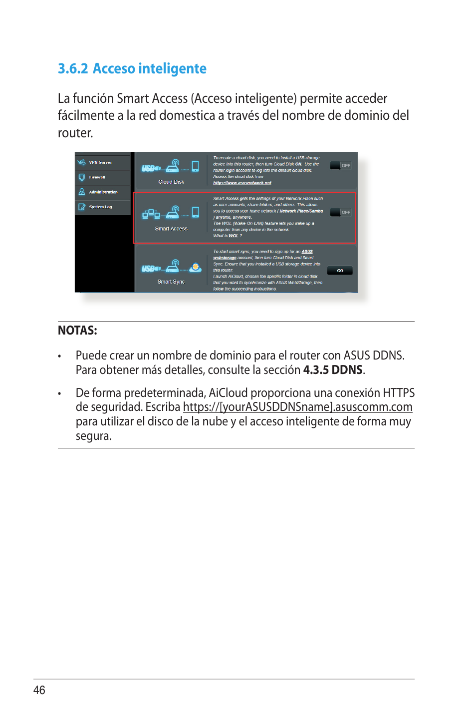 2 acceso inteligente | Asus RT-AC68U User Manual | Page 46 / 128