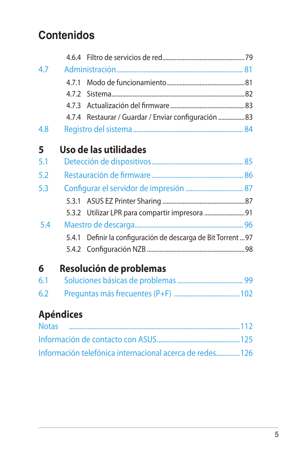 Asus RT-AC68U User Manual | Page 5 / 128