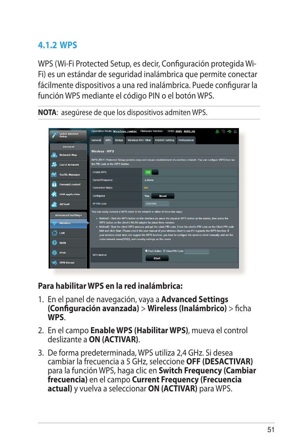 2 wps | Asus RT-AC68U User Manual | Page 51 / 128