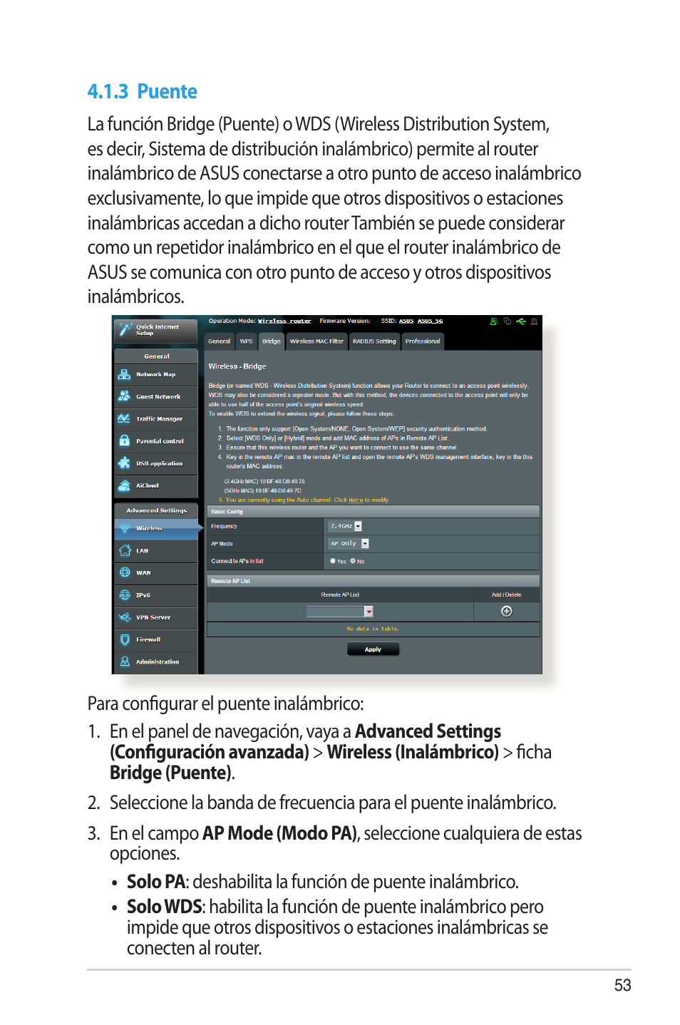 3 puente | Asus RT-AC68U User Manual | Page 53 / 128