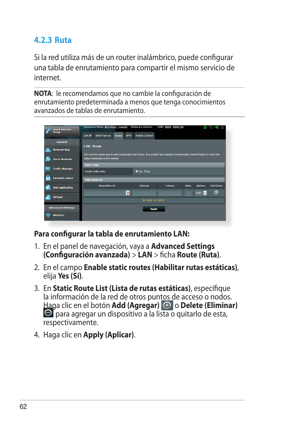 3 ruta | Asus RT-AC68U User Manual | Page 62 / 128