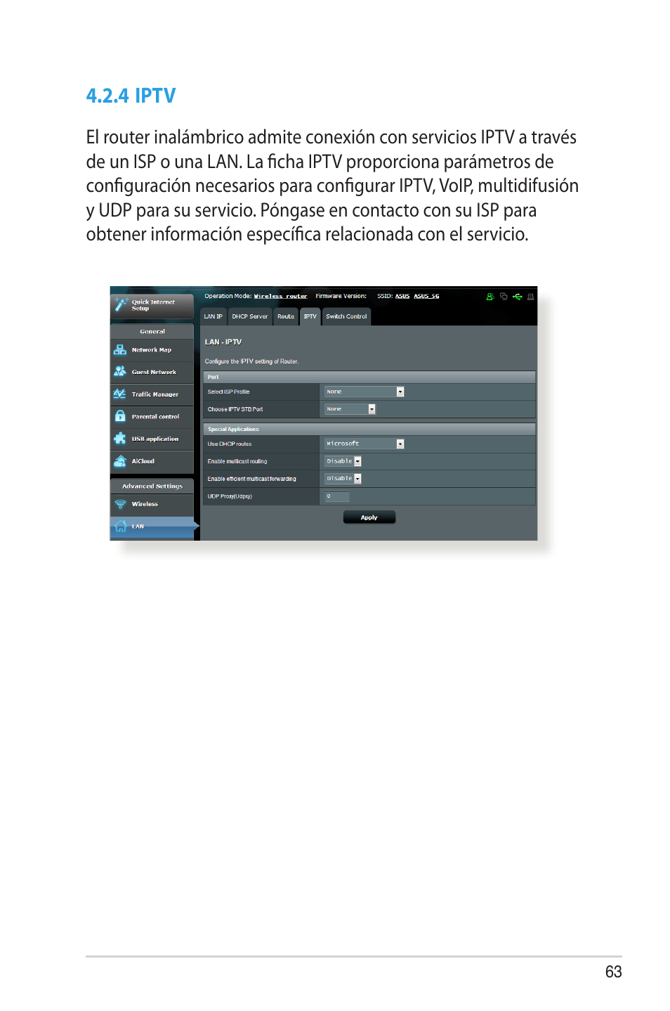 4 iptv | Asus RT-AC68U User Manual | Page 63 / 128