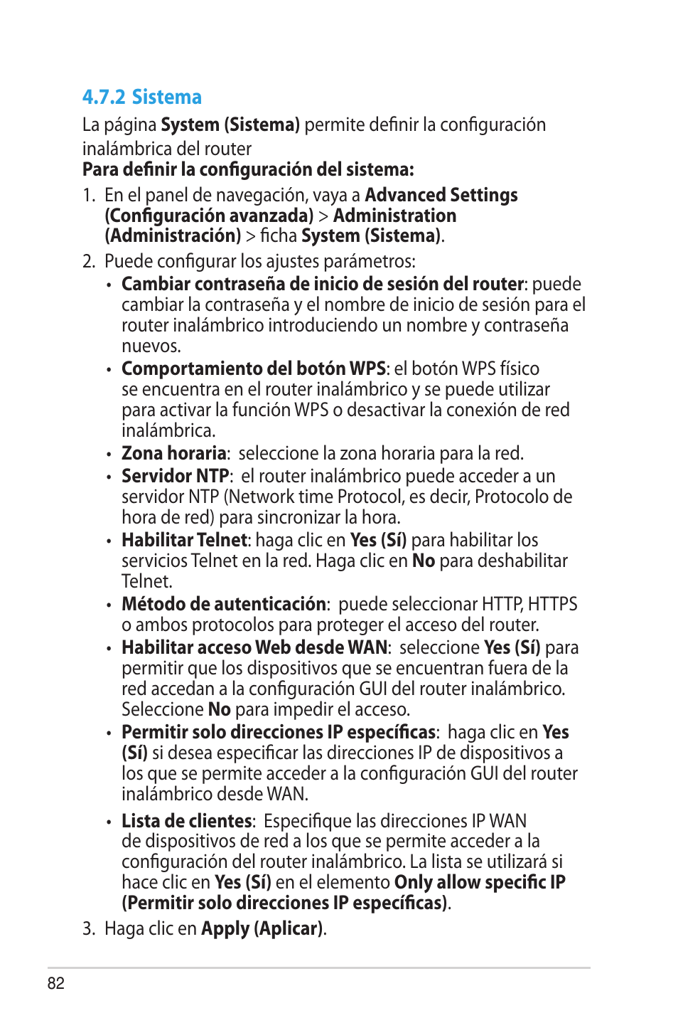 2 sistema | Asus RT-AC68U User Manual | Page 82 / 128