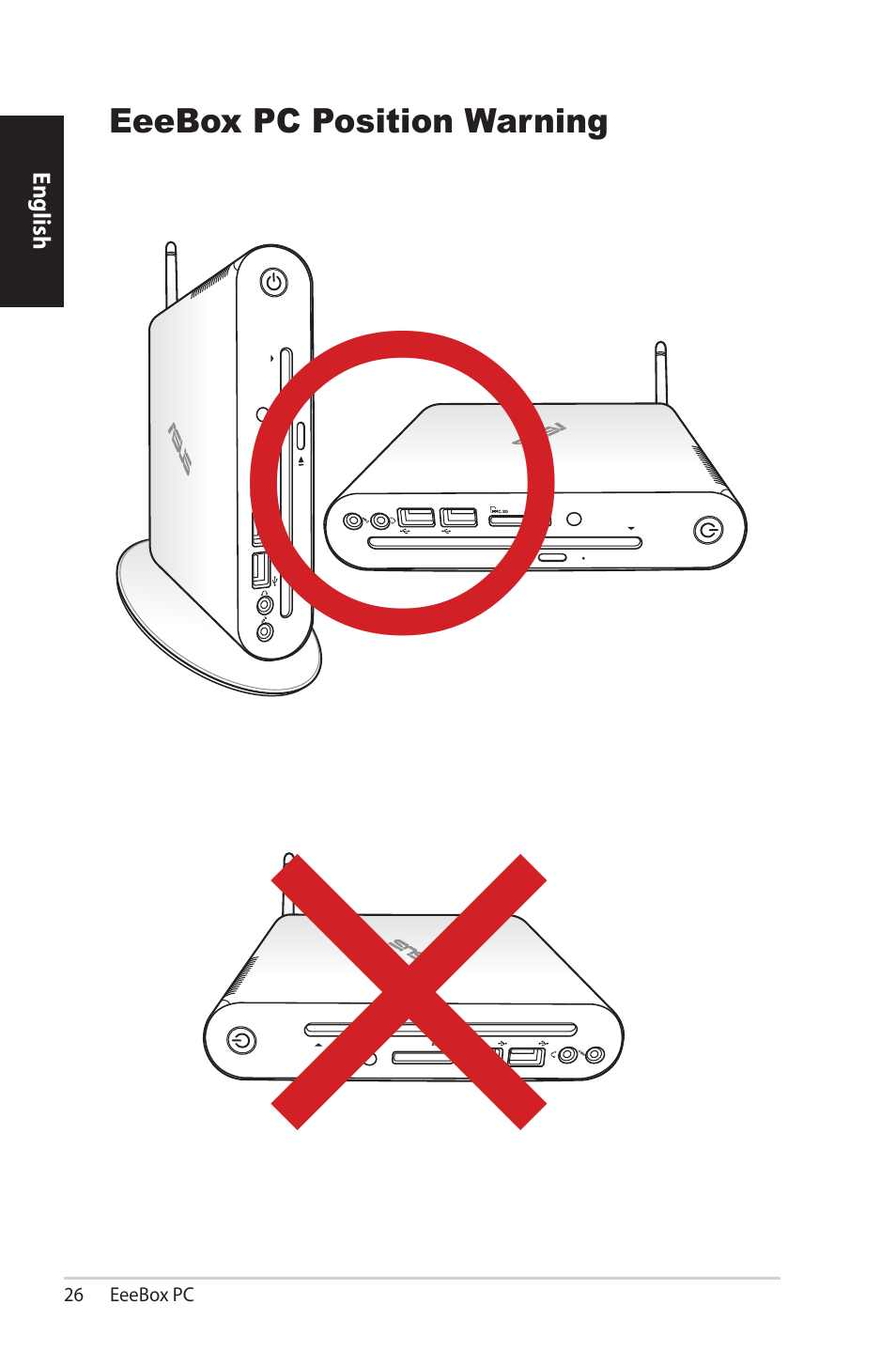 Eeebox pc position warning | Asus EB1501P User Manual | Page 26 / 50