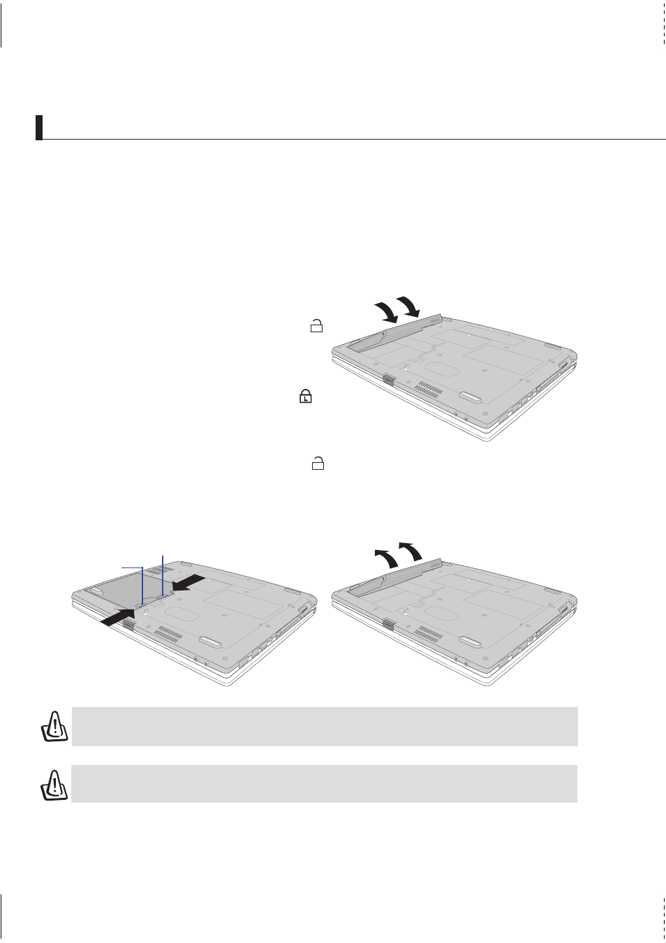 Using the battery pack, Installing and removing the battery pack, 24 getting started | Asus S1B User Manual | Page 24 / 94