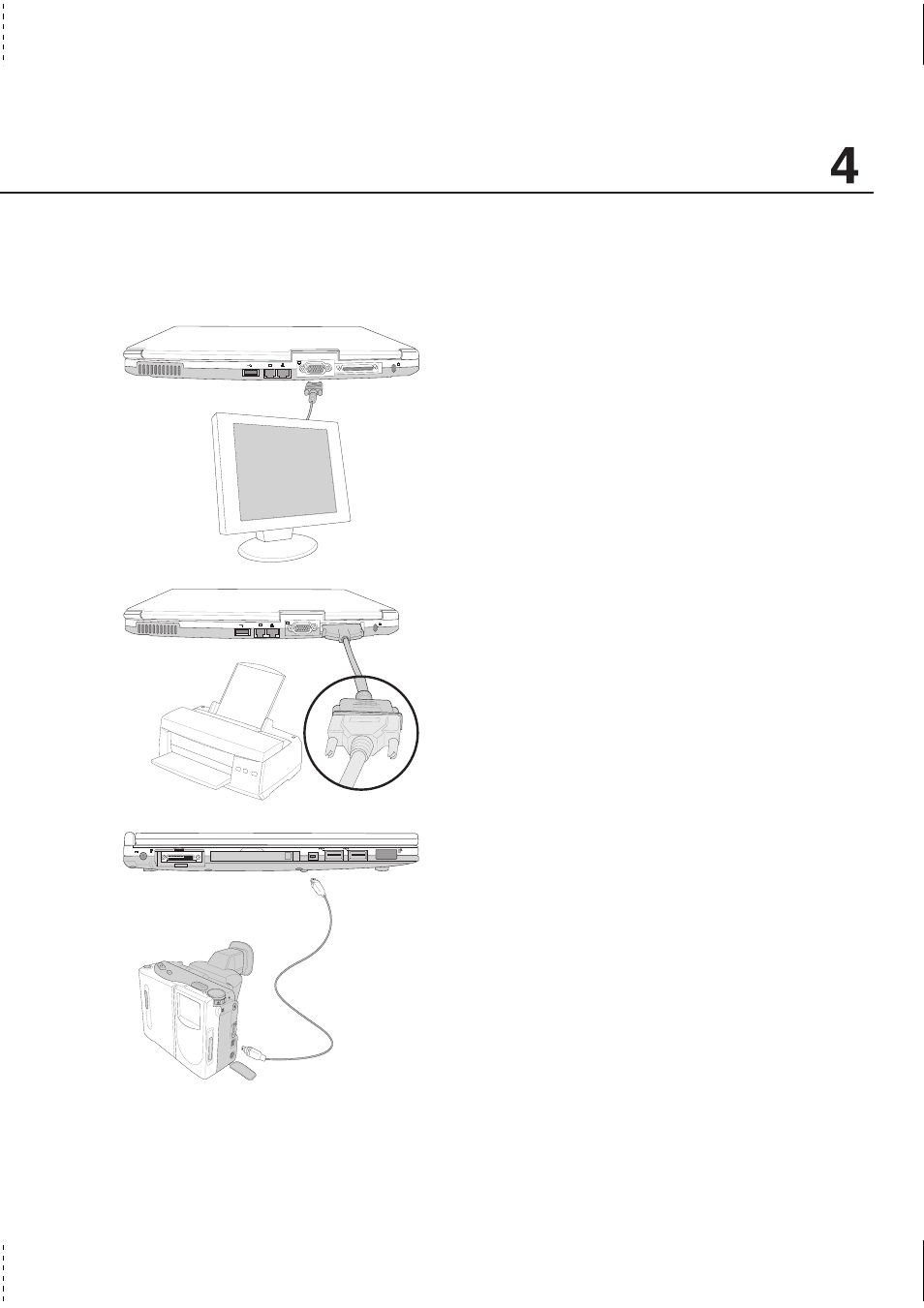 Optional external connections, Monitor out connection, Printer connection | Ieee1394 connection | Asus S1B User Manual | Page 49 / 94