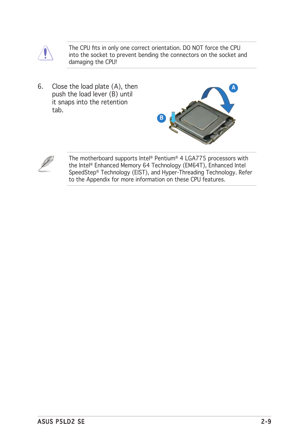 Asus P5LD2 SE User Manual | Page 31 / 120