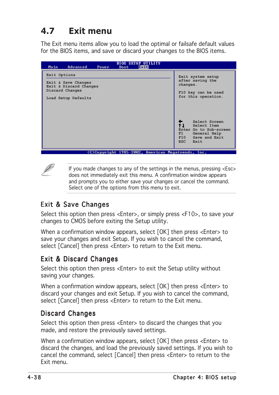 7 exit menu | Asus NCL-DS1R1 User Manual | Page 100 / 108