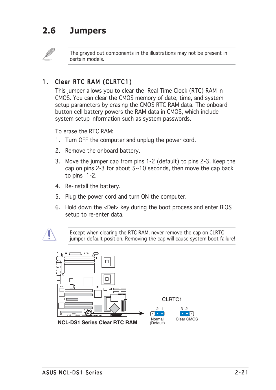 6 jumpers | Asus NCL-DS1R1 User Manual | Page 41 / 108