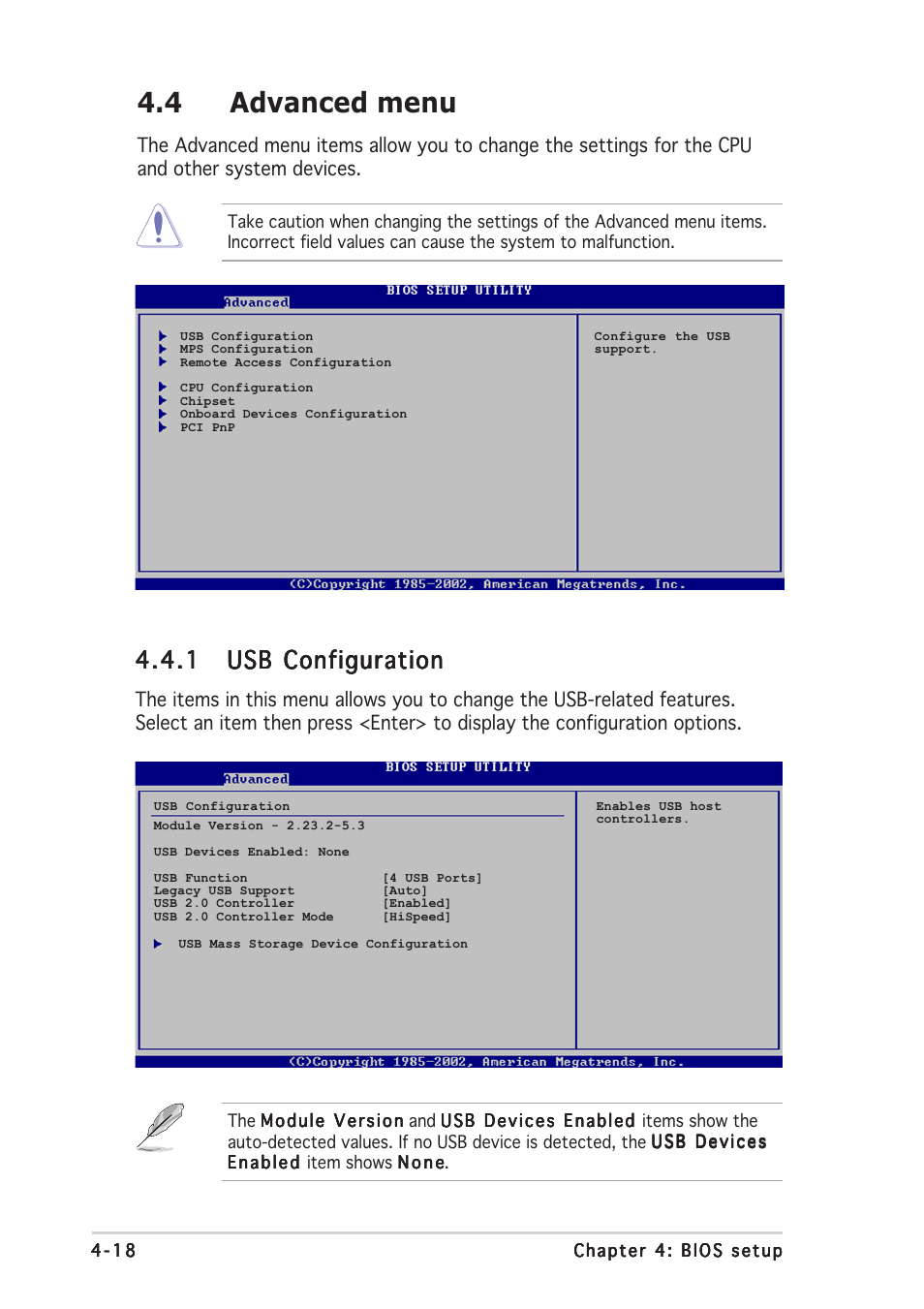 4 advanced menu | Asus NCL-DS1R1 User Manual | Page 80 / 108