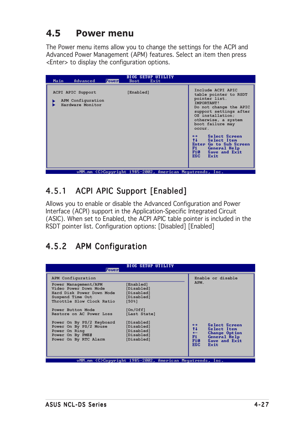 5 power menu | Asus NCL-DS1R1 User Manual | Page 89 / 108