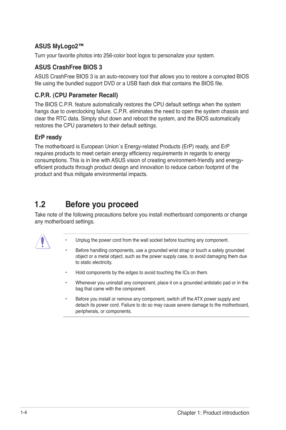 2 before you proceed, 2 before you proceed -4 | Asus F2A85-V User Manual | Page 16 / 82