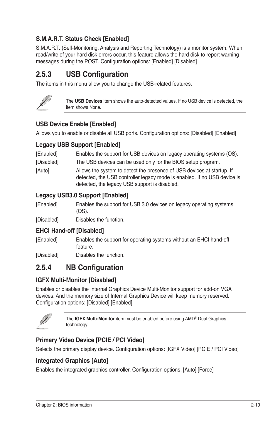 3 usb configuration, 4 nb configuration, Usb configuration -19 | Nb configuration -19 | Asus F2A85-V User Manual | Page 65 / 82