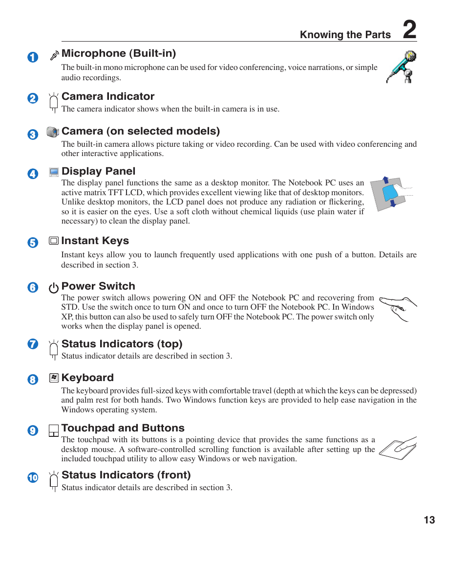 Asus Z96H User Manual | Page 13 / 69