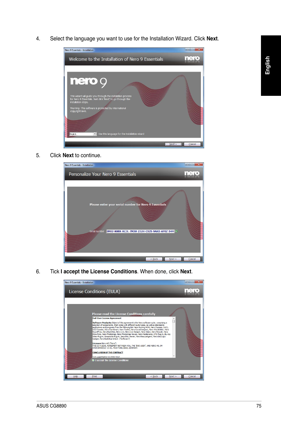 Asus CG8890 User Manual | Page 75 / 88