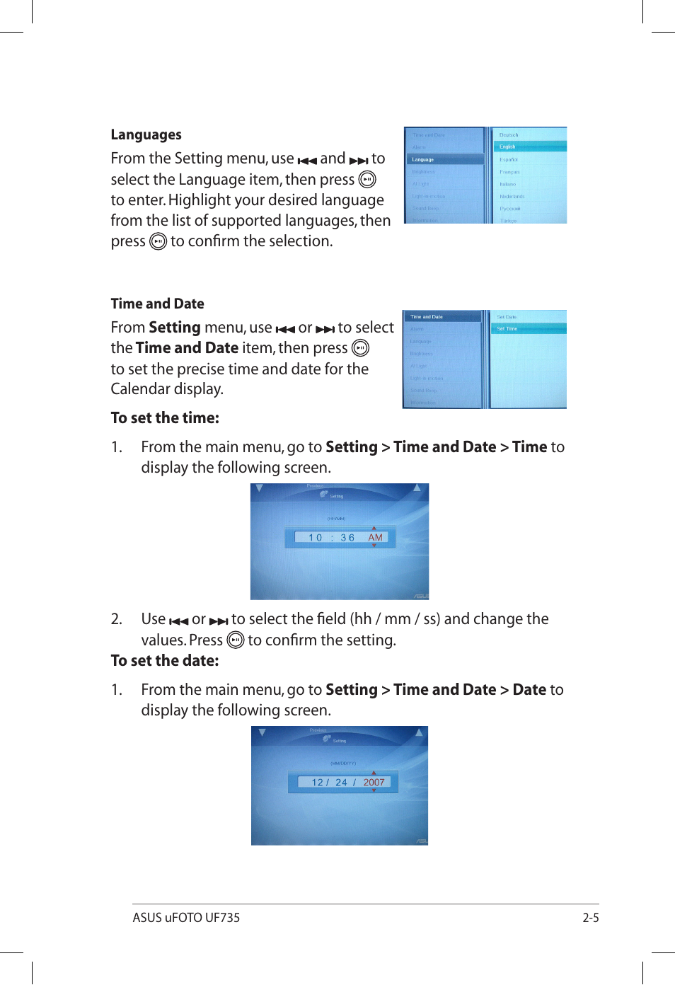 Asus UF735S User Manual | Page 19 / 40