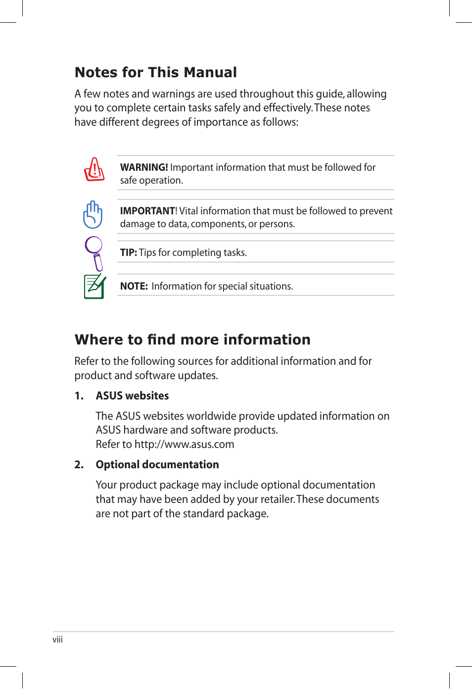 Where to find more information | Asus UF735S User Manual | Page 8 / 40