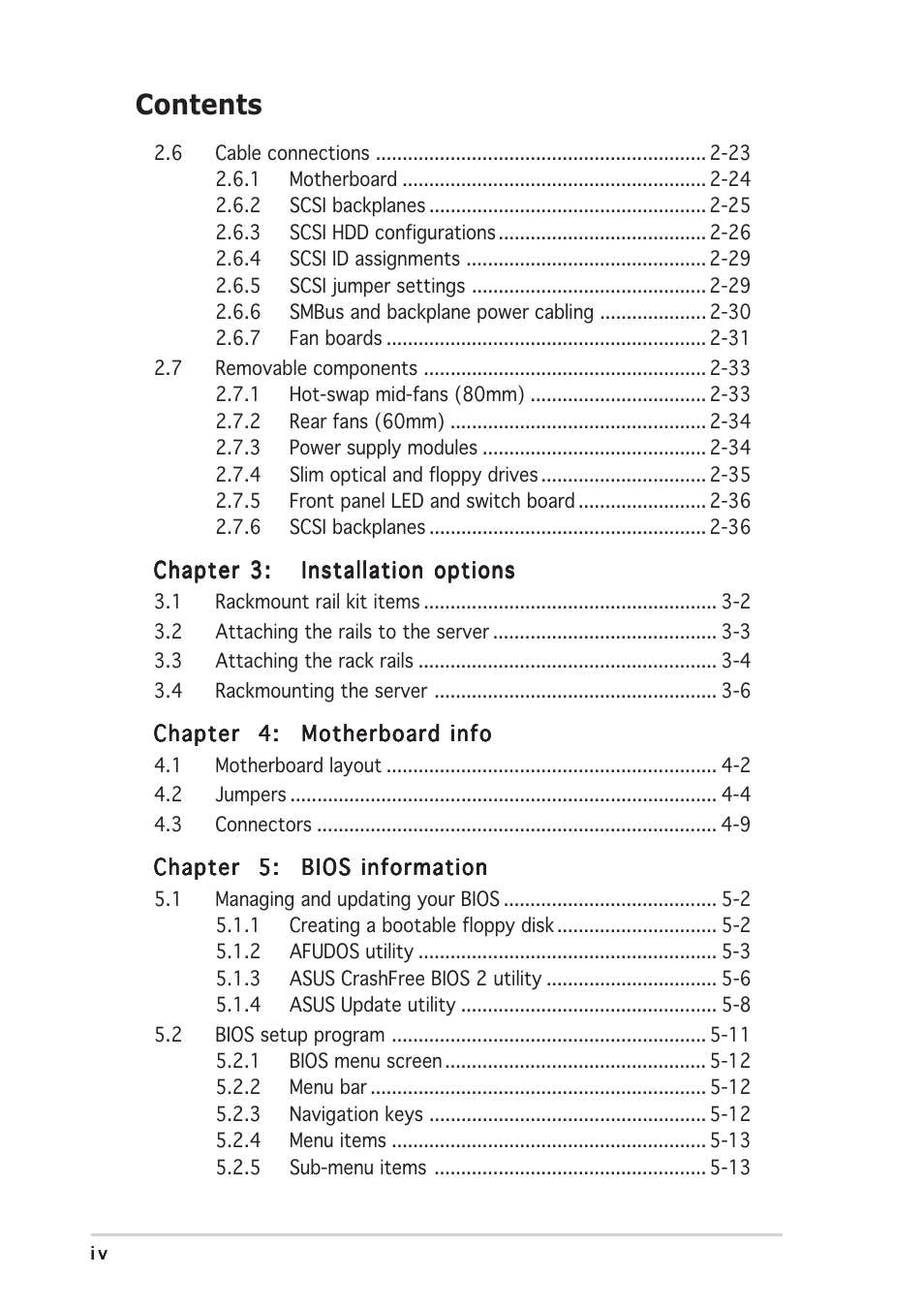 Asus AP2400R-E2(AS8) User Manual | Page 4 / 128