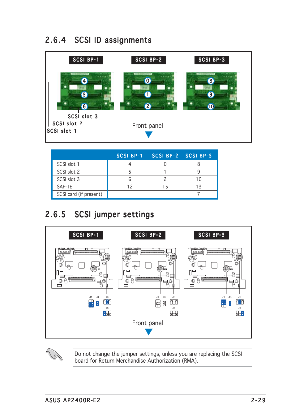 Front panel | Asus AP2400R-E2(AS8) User Manual | Page 49 / 128