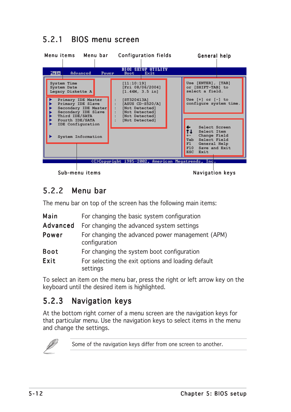 2 menu bar menu bar menu bar menu bar menu bar | Asus AP2400R-E2(AS8) User Manual | Page 90 / 128