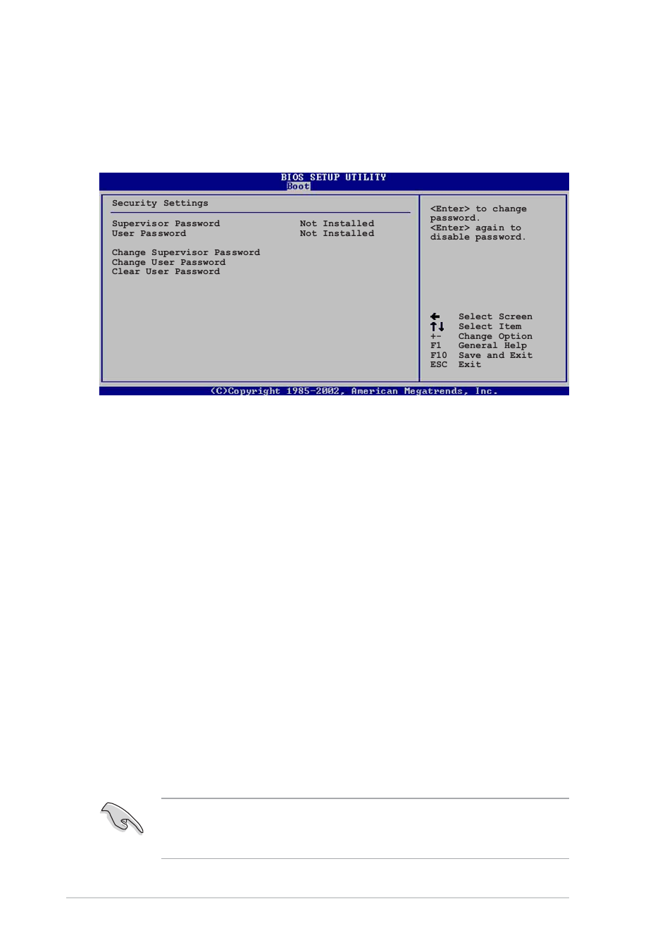 3 security, Change supervisor password | Asus AW171 User Manual | Page 90 / 116