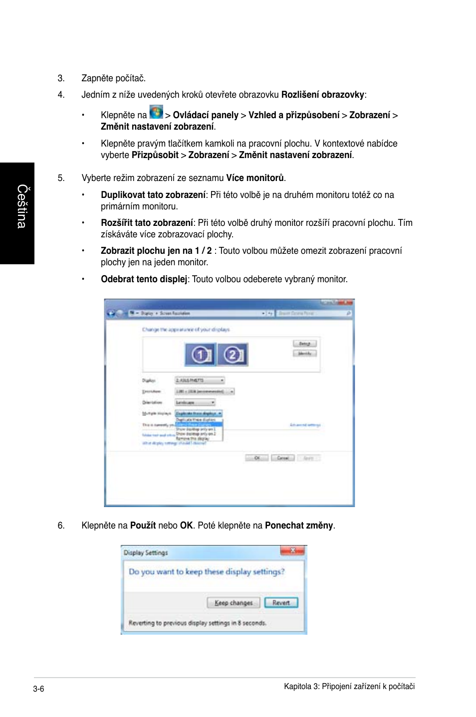 Čeština | Asus CG8250 User Manual | Page 120 / 404