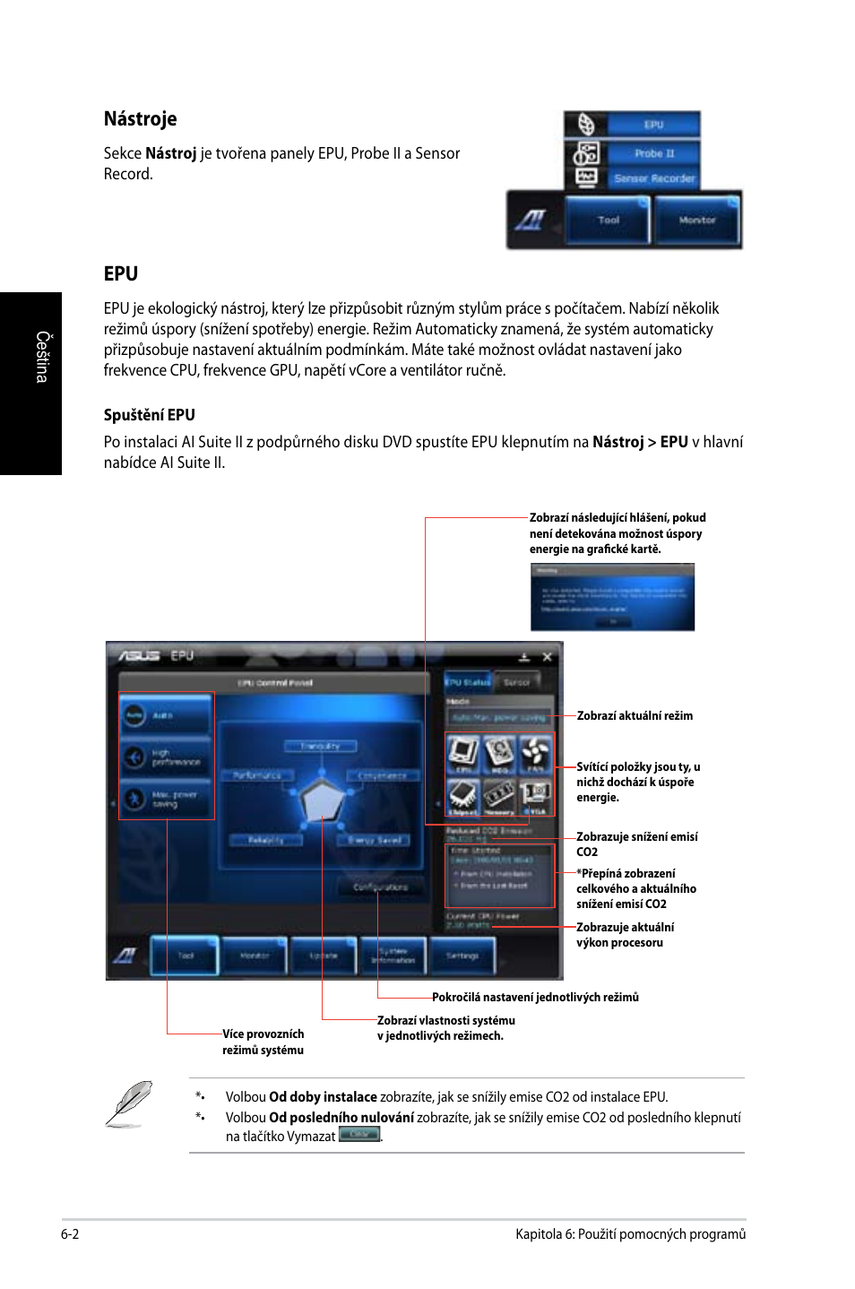 Nástroje | Asus CG8250 User Manual | Page 134 / 404