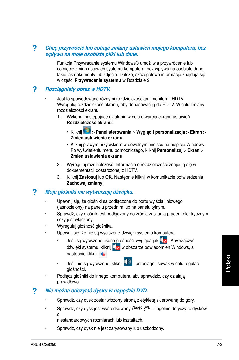 Polski | Asus CG8250 User Manual | Page 399 / 404