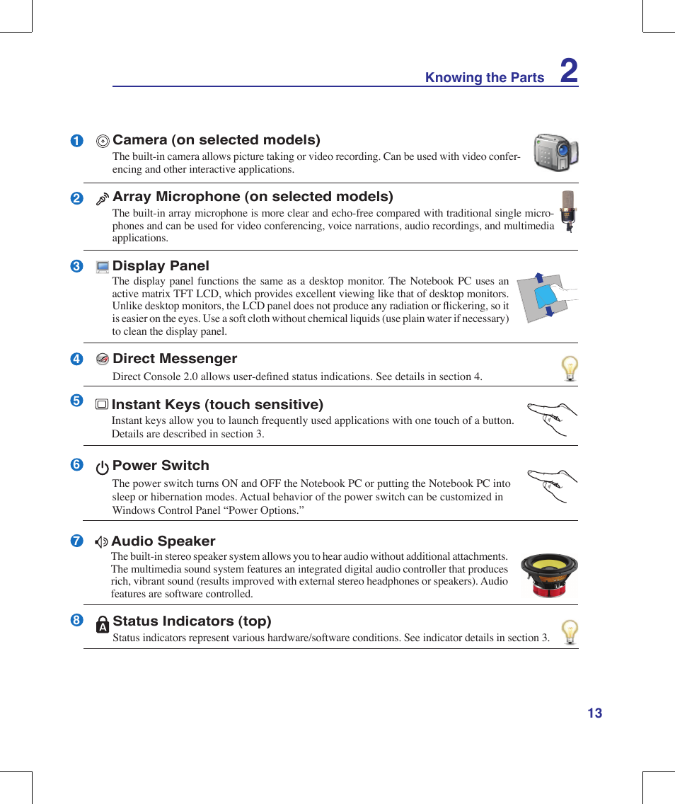 Asus G71V User Manual | Page 13 / 97
