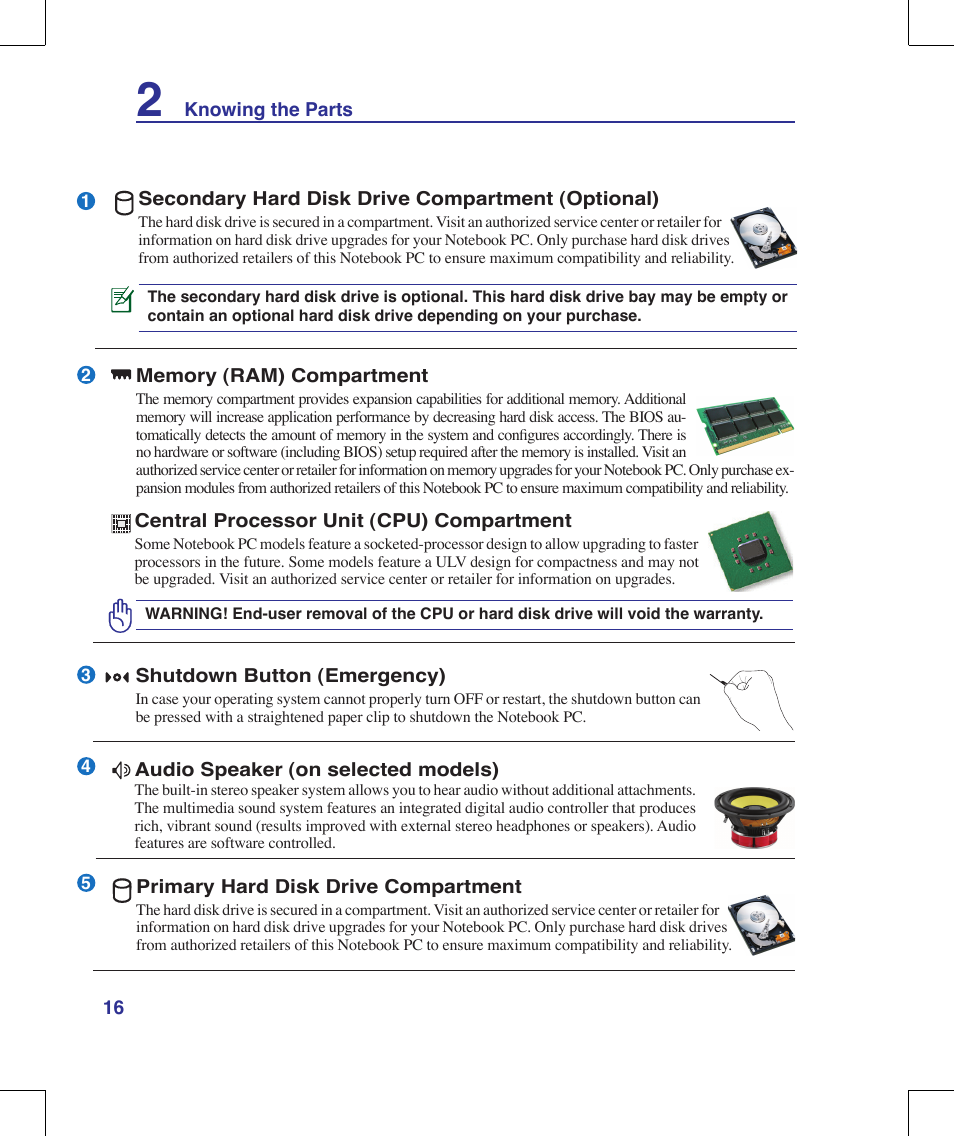 Asus G71V User Manual | Page 16 / 97