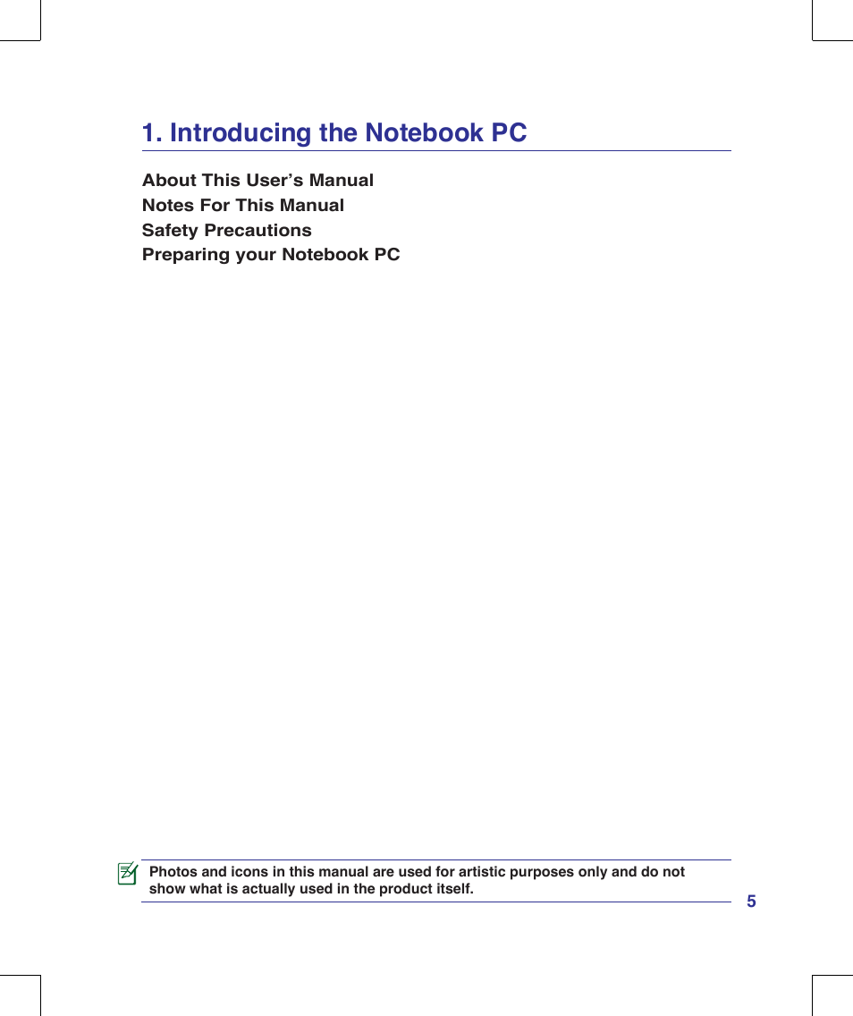 Introducing the notebook pc | Asus G71V User Manual | Page 5 / 97