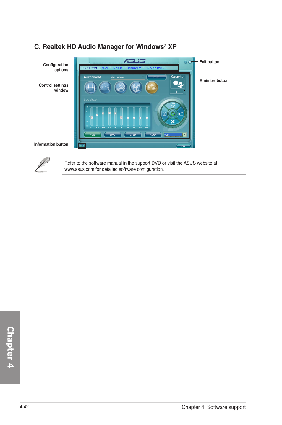 Chapter 4, C. realtek hd audio manager for windows | Asus F2A85-V PRO User Manual | Page 146 / 172