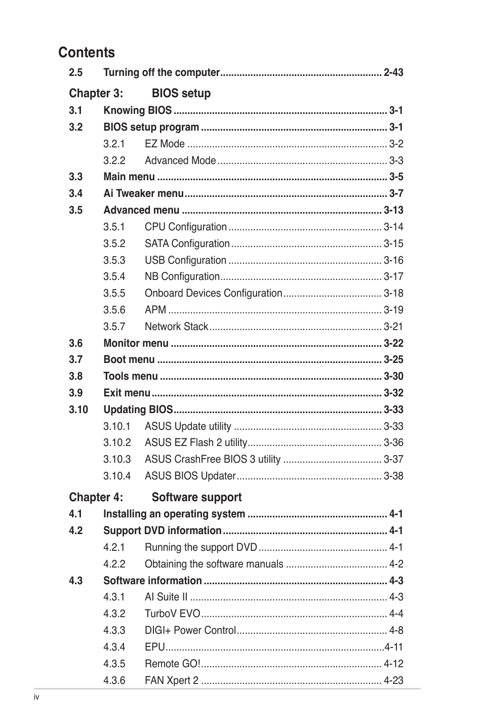 Asus F2A85-V PRO User Manual | Page 4 / 172