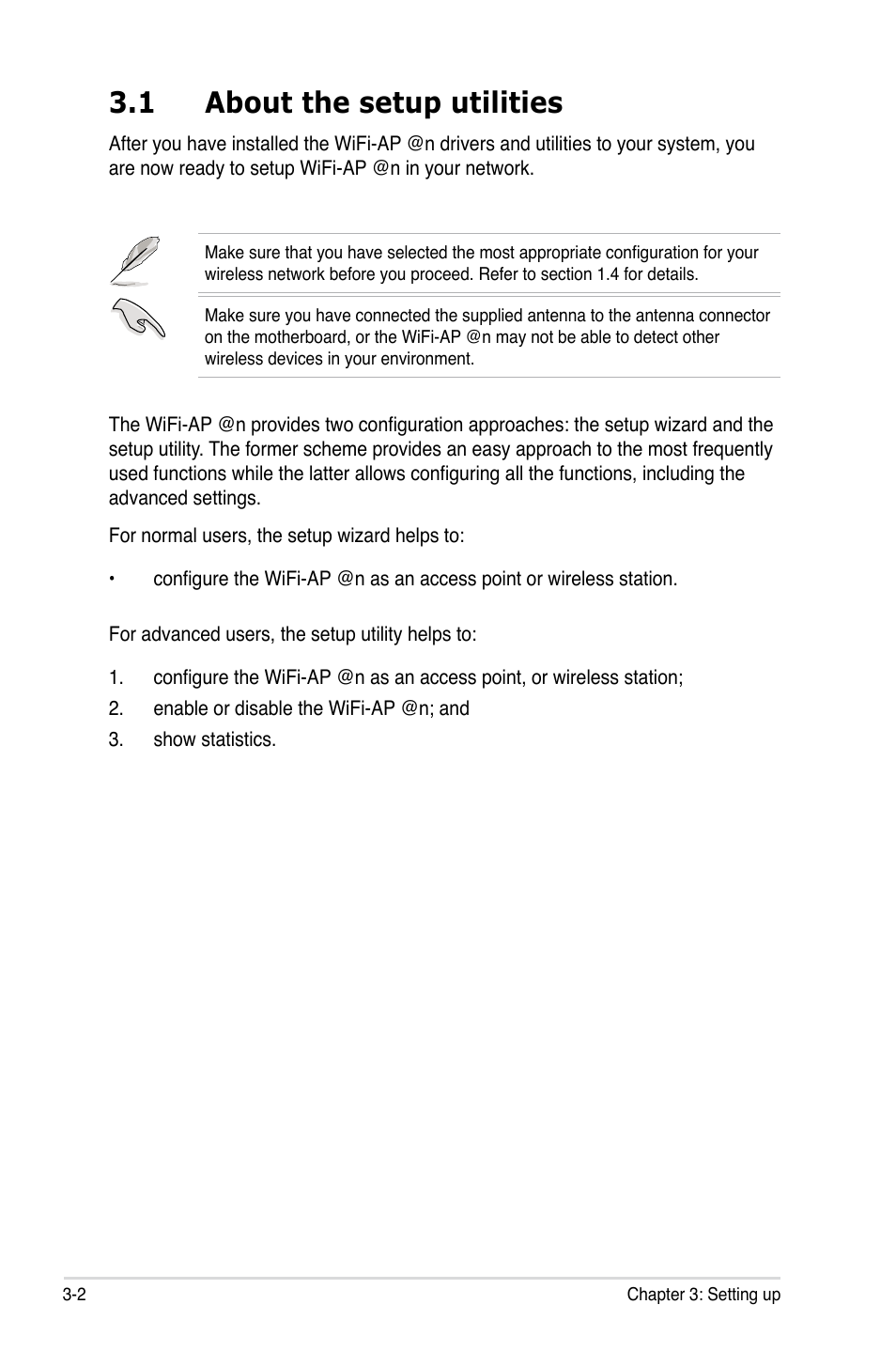 1 about the setup utilities | Asus P5Q3 Deluxe/WiFi-AP @n User Manual | Page 20 / 44