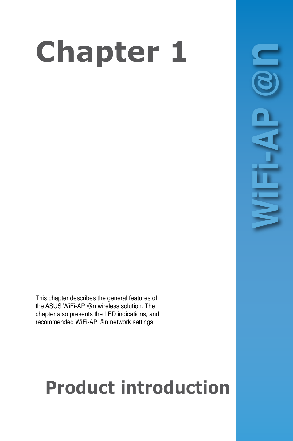 Wifi-ap, Chapter 1 | Asus P5Q3 Deluxe/WiFi-AP @n User Manual | Page 7 / 44