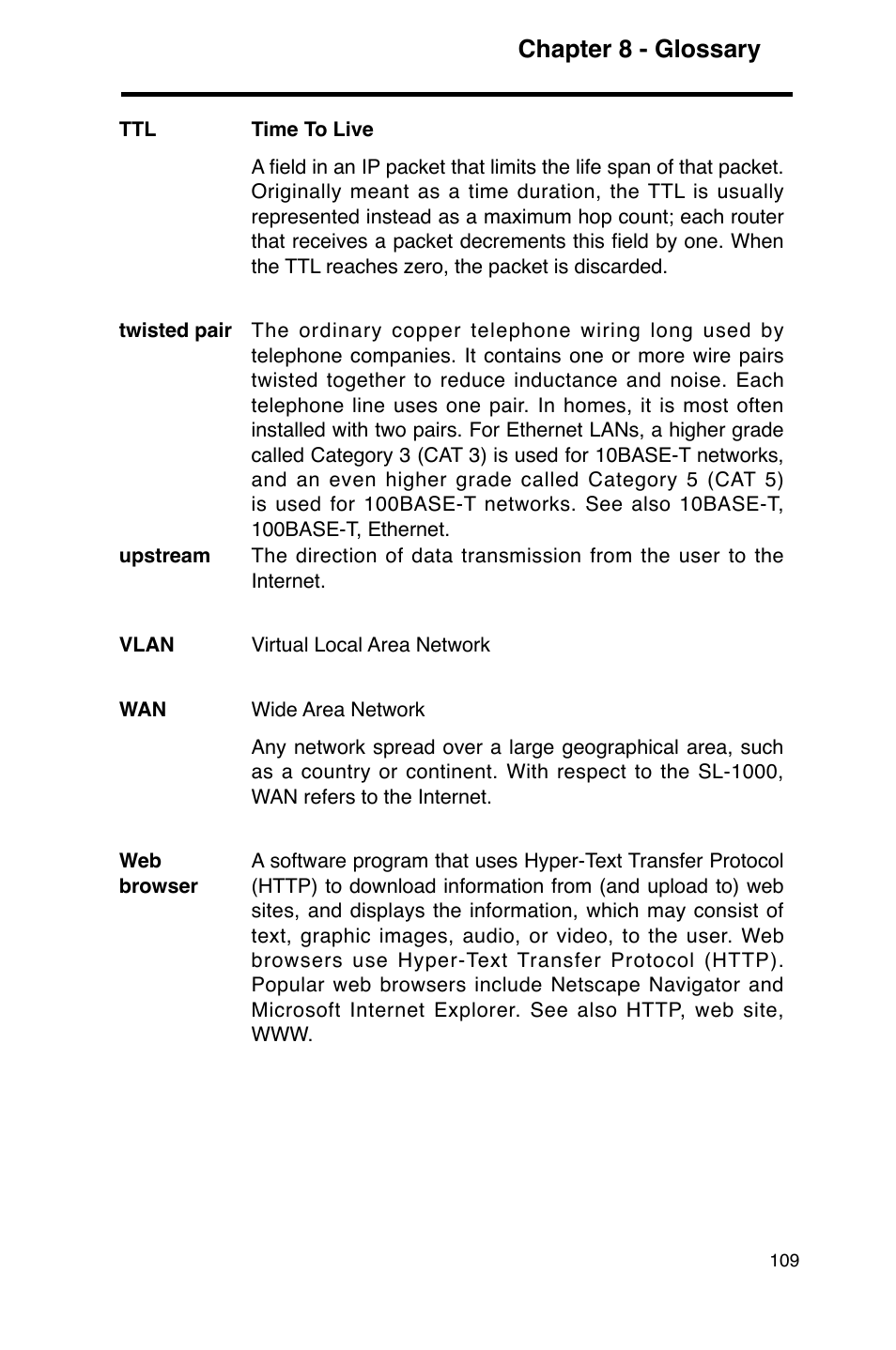 Chapter 8 - glossary | Asus GigaX2124 User Manual | Page 121 / 122