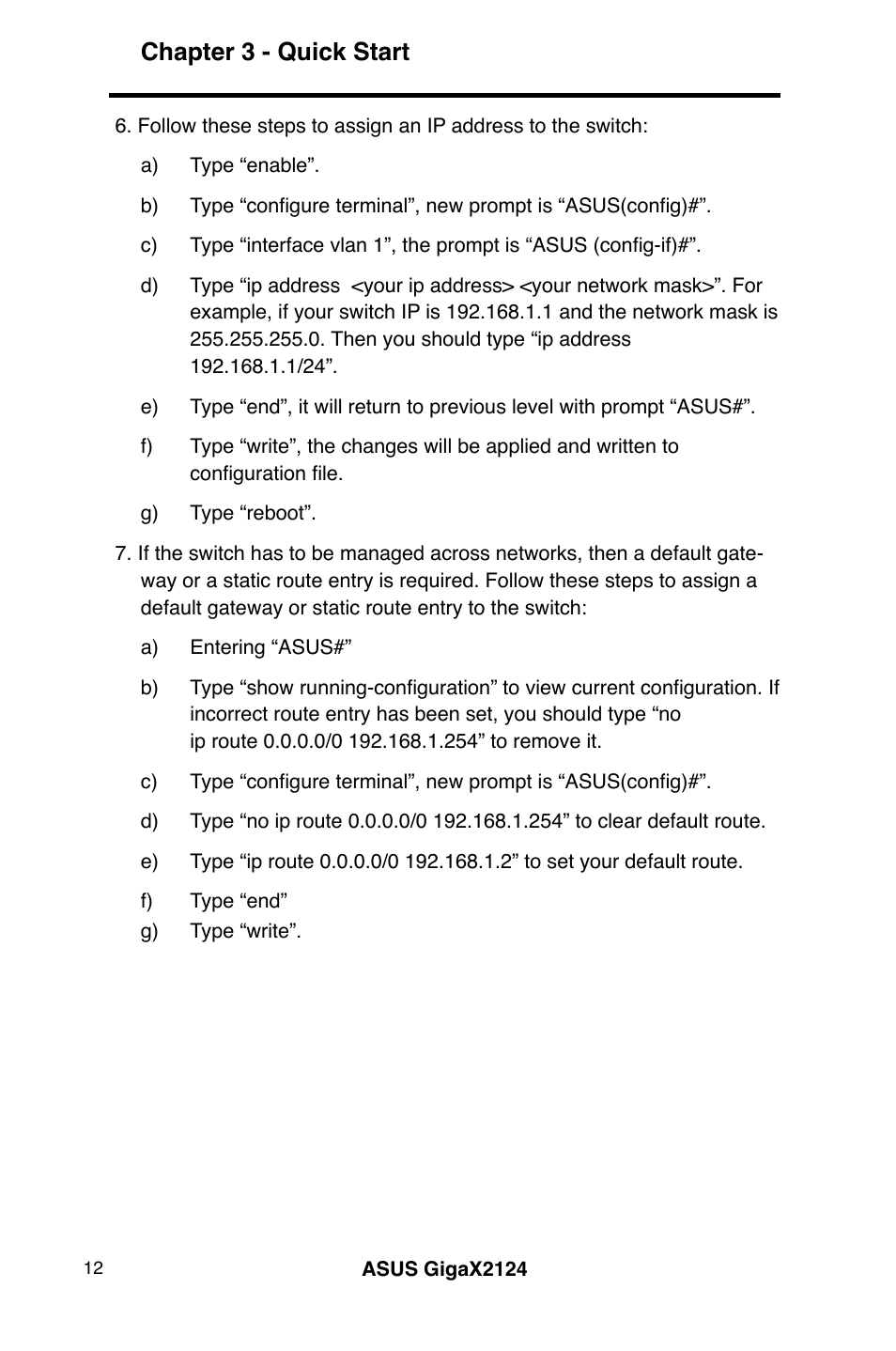 Chapter 3 - quick start | Asus GigaX2124 User Manual | Page 24 / 122