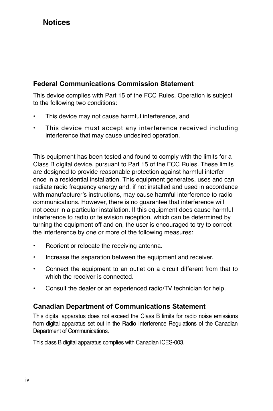 Notices | Asus GigaX2124 User Manual | Page 4 / 122
