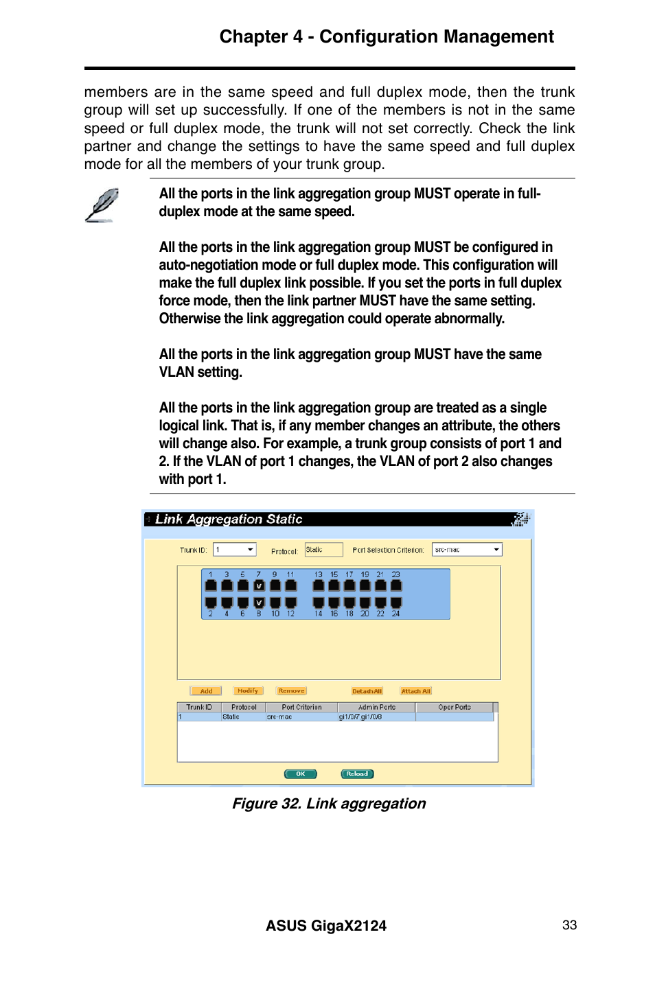 Chapter 4 - configuration management | Asus GigaX2124 User Manual | Page 45 / 122