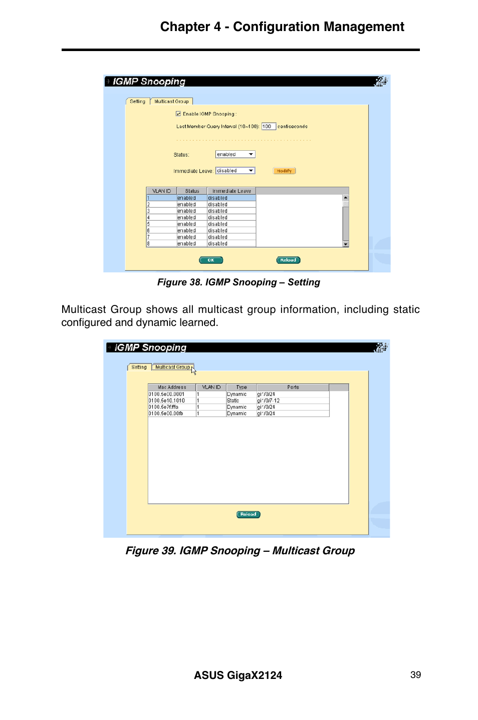 Chapter 4 - configuration management | Asus GigaX2124 User Manual | Page 51 / 122