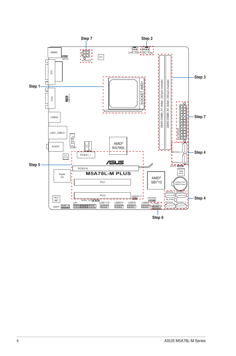 M5a78l-m plus, Asus m5a78l-m series, Rs780l amd | Sb710 | Asus M5A78L-M PLUS User Manual | Page 4 / 14