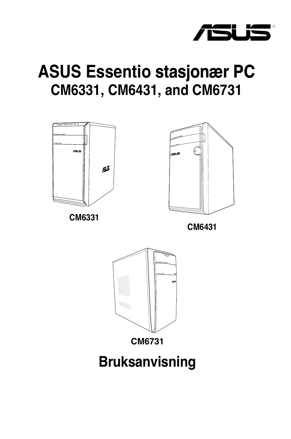 Norsk, Asus.essentio.stas�onær pc stas�onær pc .pc, Bruksanvisning | Asus CM6731 User Manual | Page 207 / 342