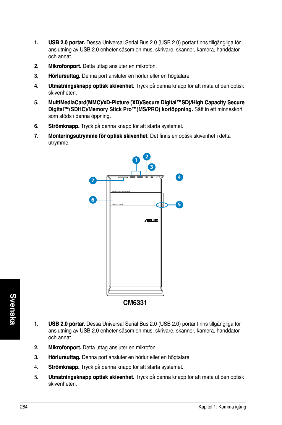 Svenska, Cm6331 | Asus CM6731 User Manual | Page 286 / 342